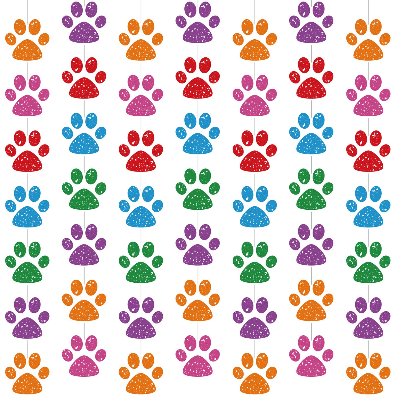 Duraaamo paw print paper garland for birthday and baby shower decoration.