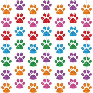 Duraaamo paw print paper garland for birthday and baby shower decoration.