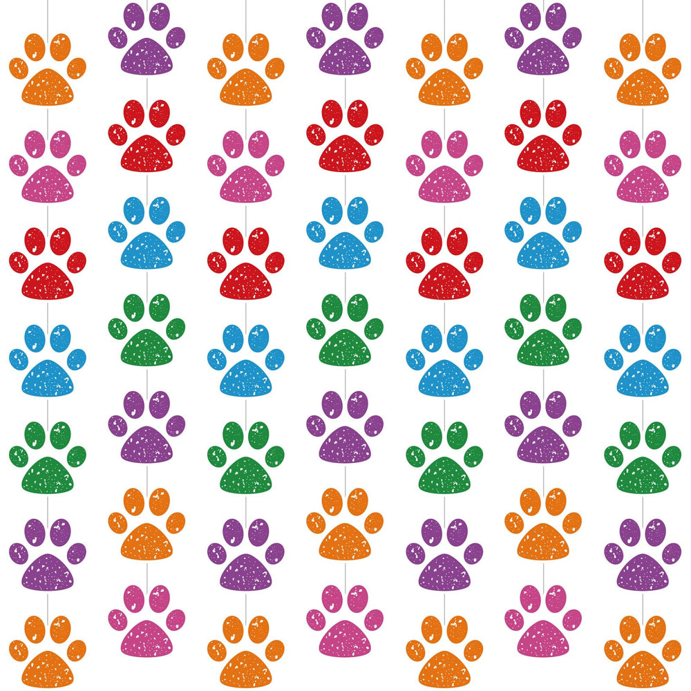 Duraaamo paw print paper garland for birthday and baby shower decoration.