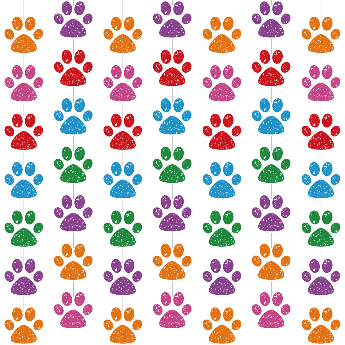 Duraaamo paw print paper garland for birthday and baby shower decoration.