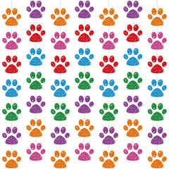 Duraaamo paw print paper garland for birthday and baby shower decoration.