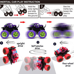 Duyfioa monster trucks 360 rotation action for dynamic stunts