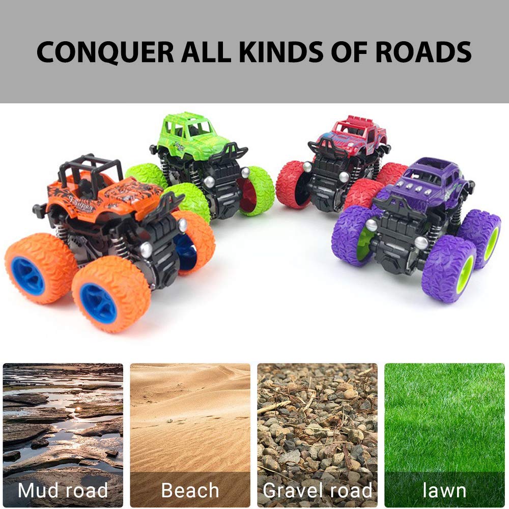 Duyfioa monster trucks durable spring system for smooth rides
