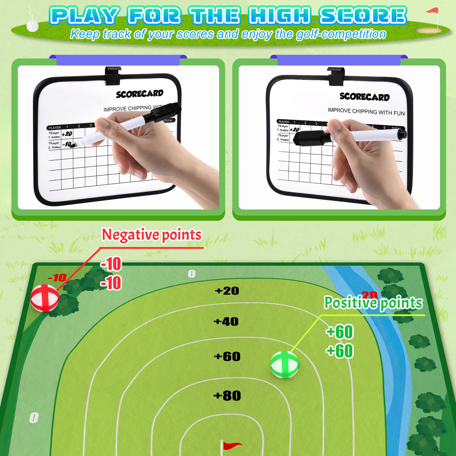 DUYOYU Golf Chipping Game putting cups for precision practice