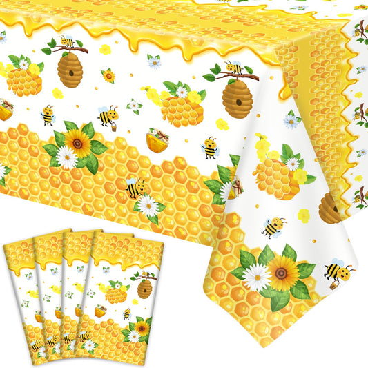 Dvaorc bee tablecloth rectangle 51x86 keeps tables clean during bee-themed parties