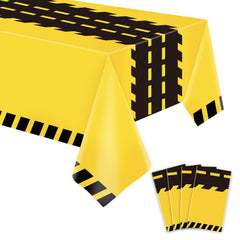 Dvaorc construction tablecloth pack four protects tables during messy parties.