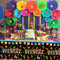 Dvaorc pinata print tablecloth guards tables during celebrations