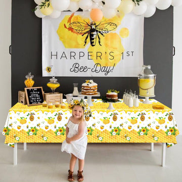 Dvaorc honey bees birthday shower tablecloth ideal for bee-themed celebrations