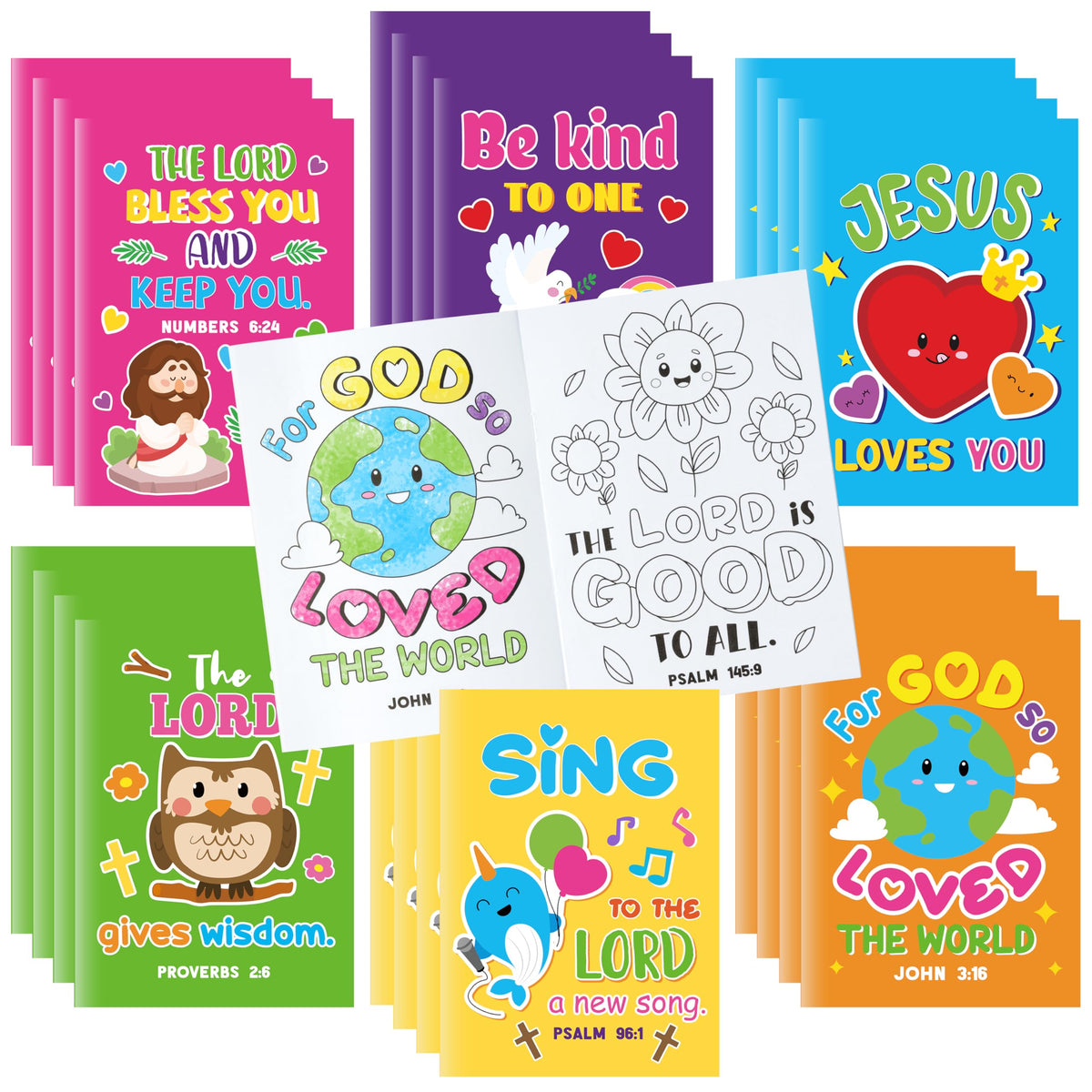 Dvbonike Bible verses coloring book cover designs for kids' creativity