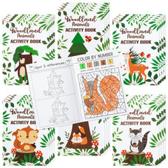 Dvbonike woodland animals activity books cover shows playful forest scenes for party favors