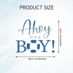 Dvehdbay sailboat gender reveal sign adds fun nautical flair to baby showers.