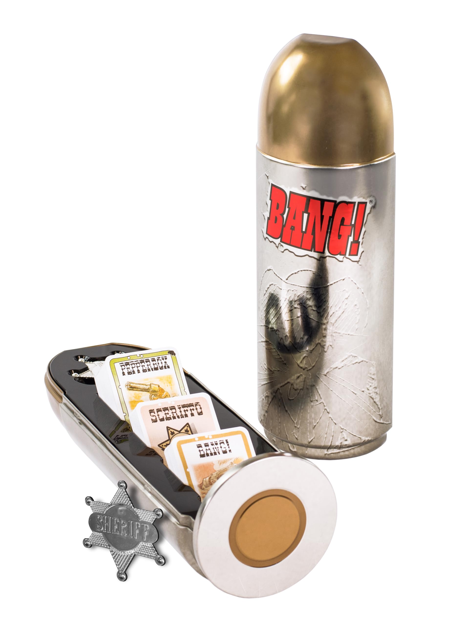 dV Giochi BANG! Bullet character cards drive dynamic roles and strategic choices.