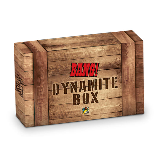 Bang Dynamite Box cover art by dV Giochi evokes western showdown for immersive strategy play.