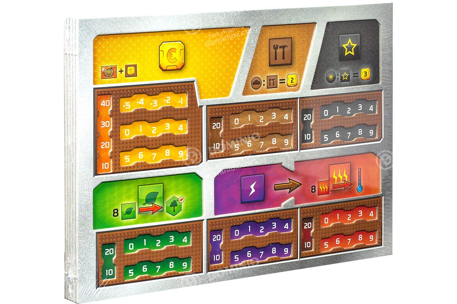 dV Giochi Terraforming Mars dual layer player planks for stable counter housing during games.