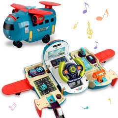 Dwi Dowellin Airplane Car Toy in blue gliding mode for early motor skills