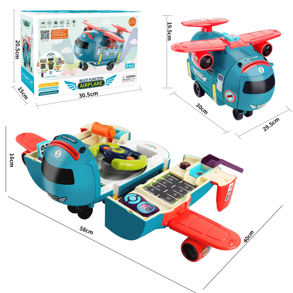 Dwi Dowellin Airplane Car Toy built‑in piggy bank for saving