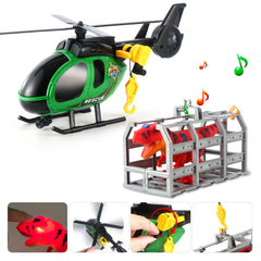 Dwi Dowellin Carrier Truck with dinosaurs adds lights and music for engaging play