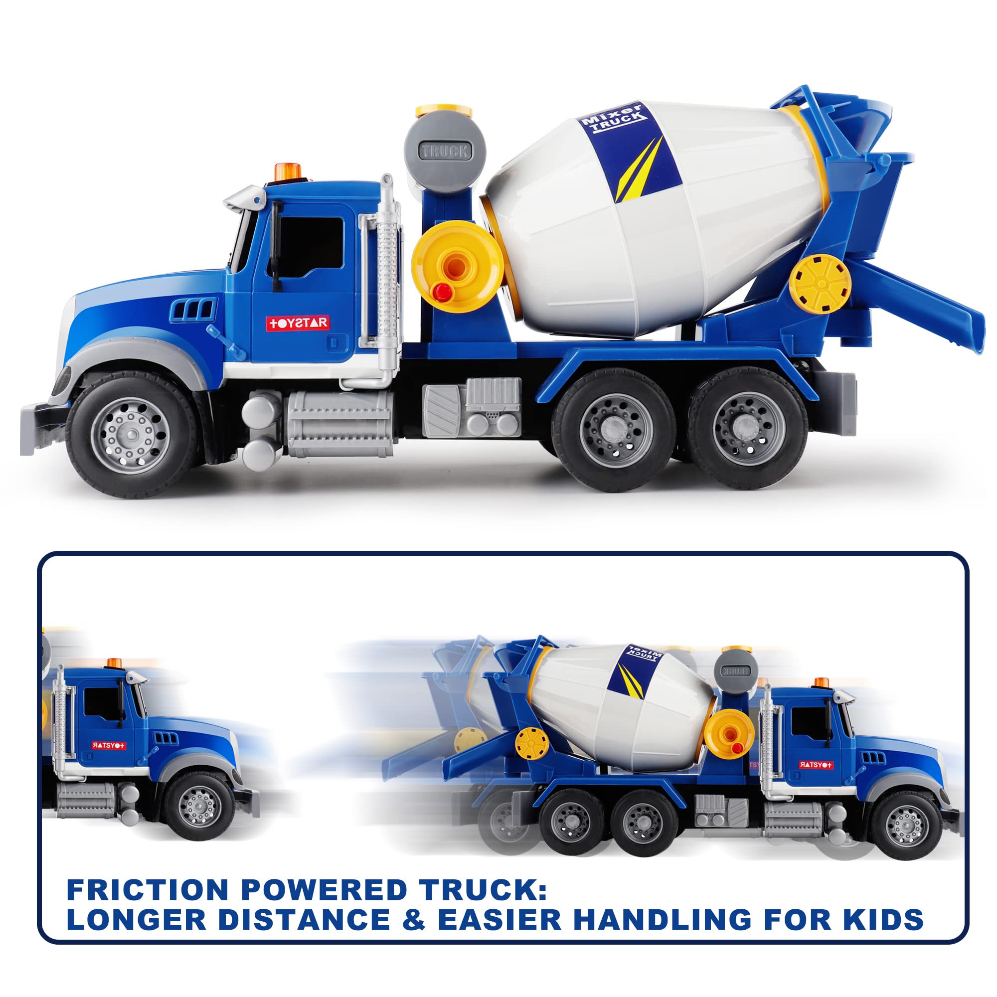 Dwi Dowellin cement mixer with lights and sounds, batteries included.
