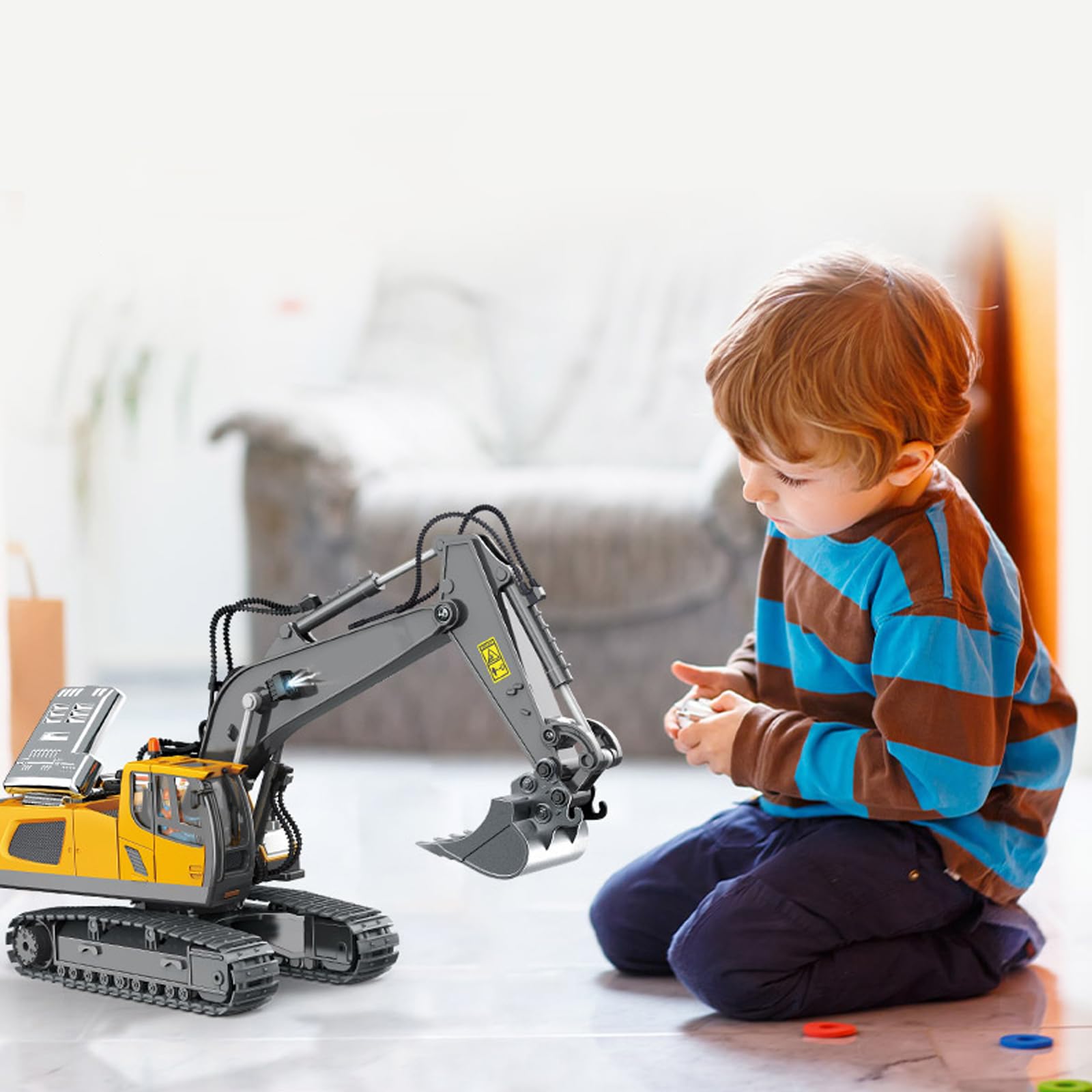 Dwi Dowellin excavator designed for outdoor sand and dirt play.