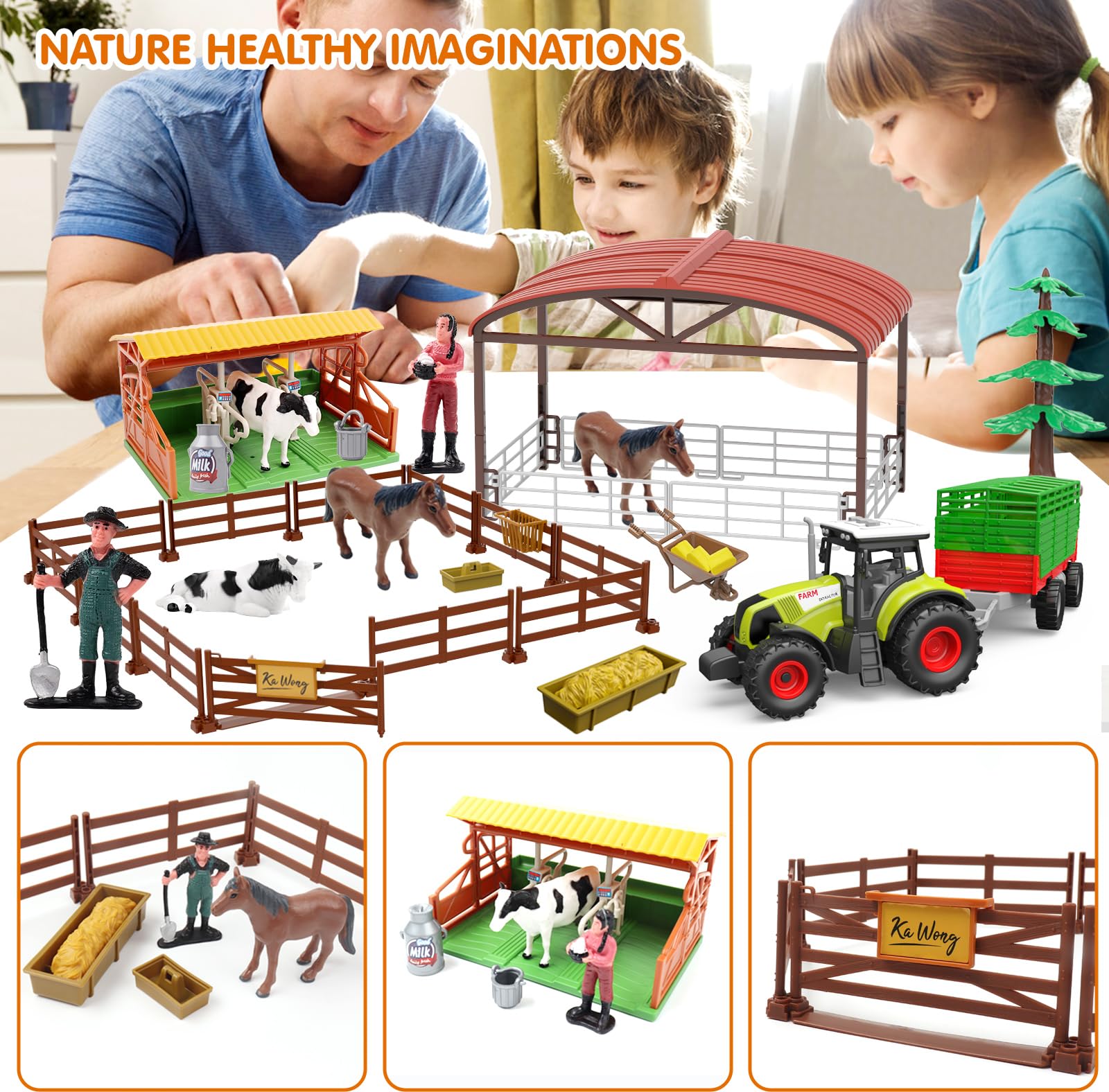 Dwi Dowellin wheelbarrow supports hands-on pretend farming activities