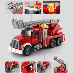 Dwi Dowellin fire truck safe design with rounded edges and BPA-free materials.