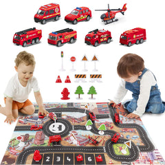 Dwi Dowellin road signs and map stimulate safety-focused storytelling.