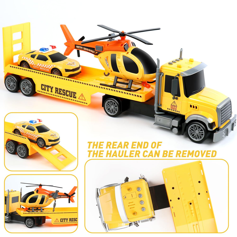 Dwi Dowellin separable truck and trailer for versatile pretend transport.