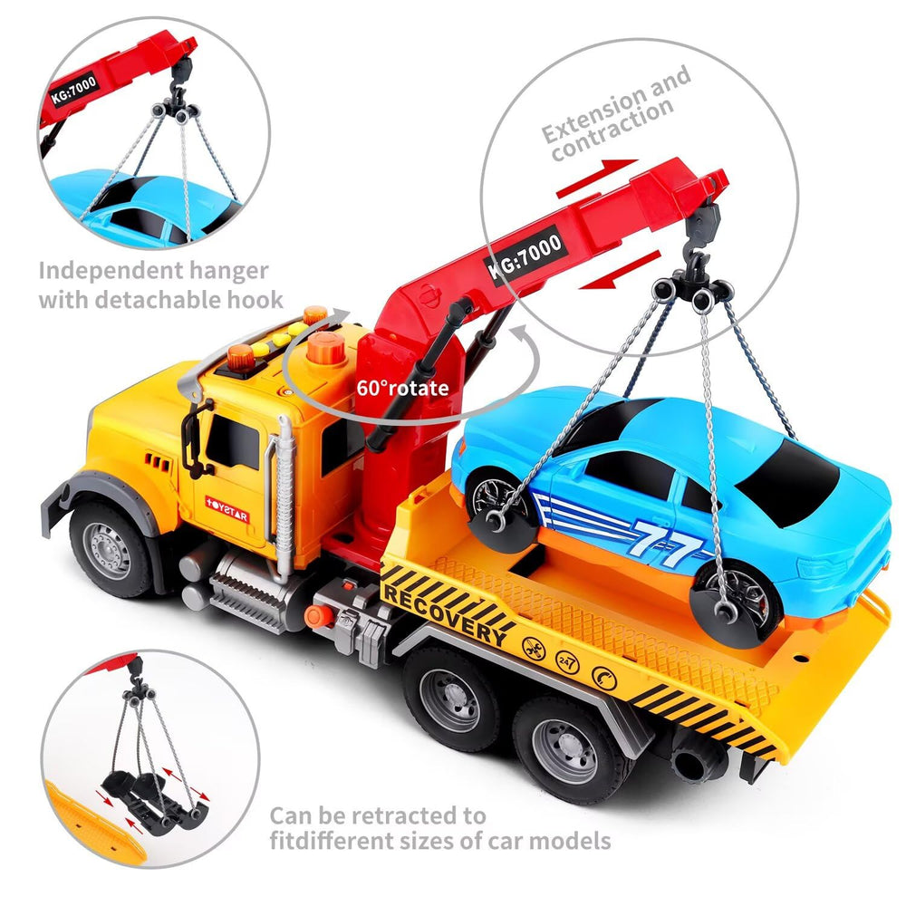 Extendable arm and moving winch enhance interactive role play.