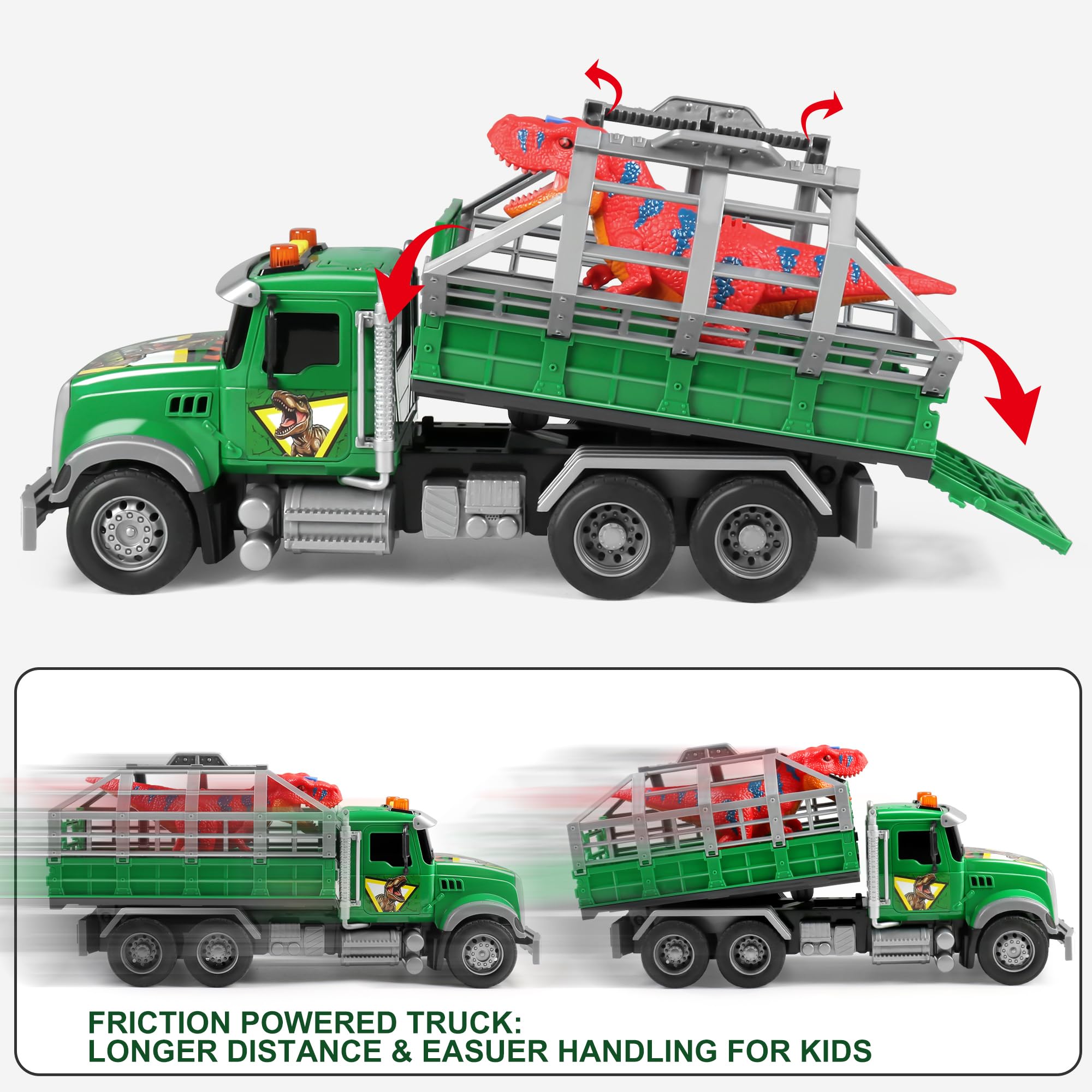 Front view of Dwi Dowellin toy truck for sturdy kid-friendly design