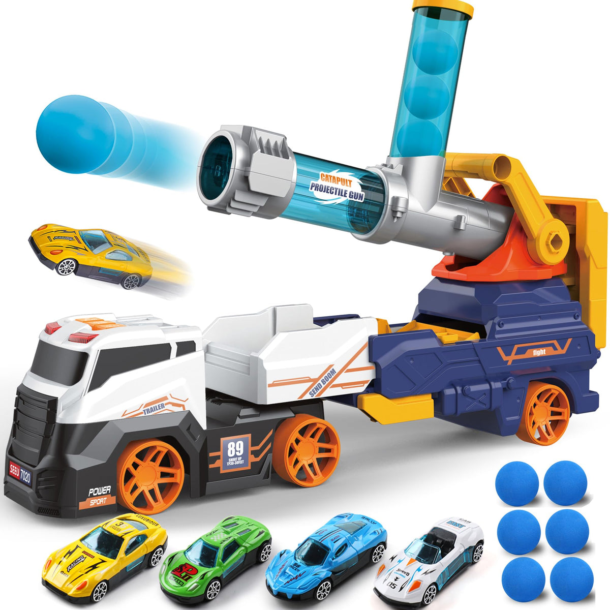 Dwi Dowellin 28-inch ejection transport truck for imaginative play with light and sound features