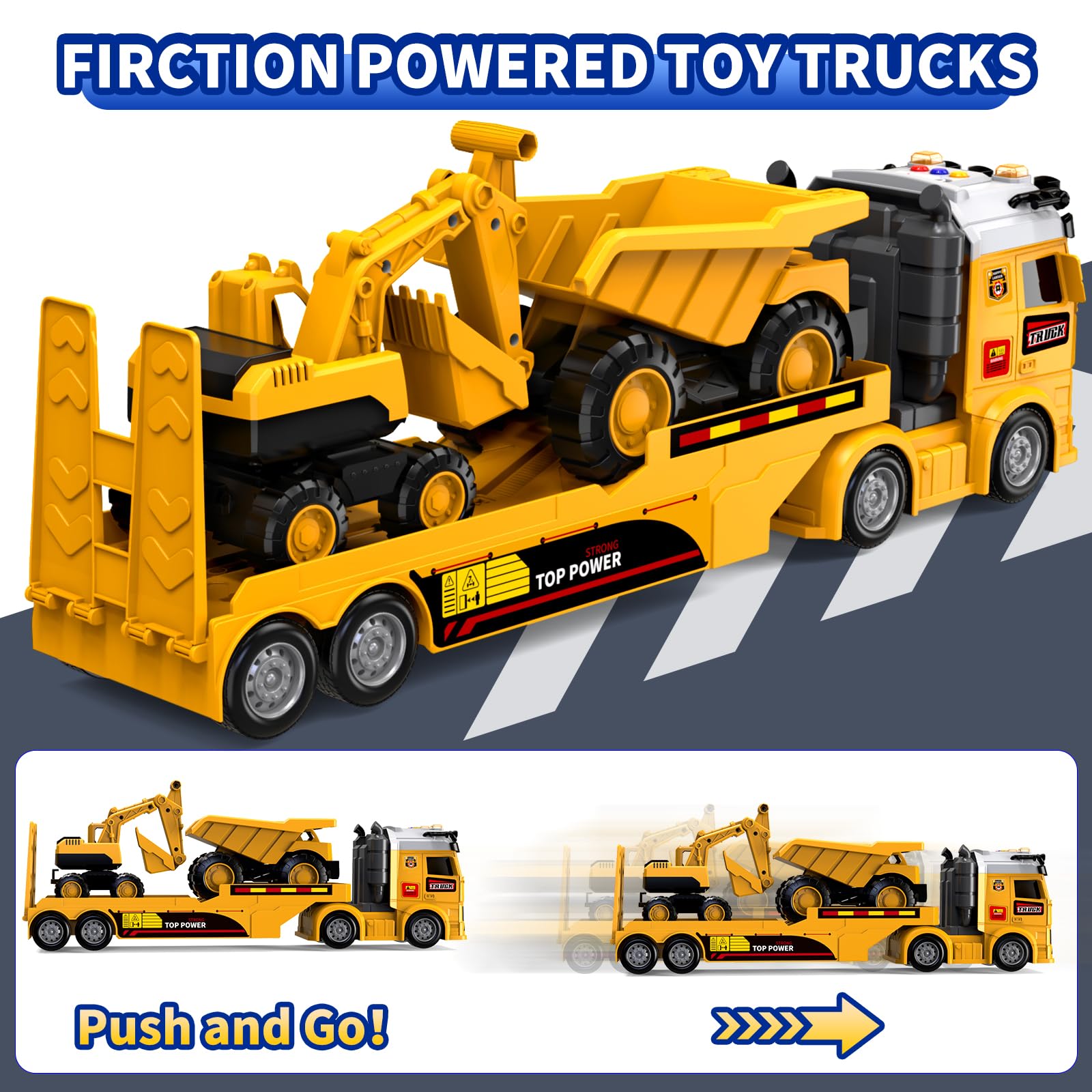 DWIRCTOYS truck head detachable feature for versatile play scenarios.
