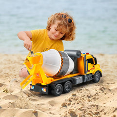 DWIRCTOYS durable plastic construction truck with rounded edges for safe use.
