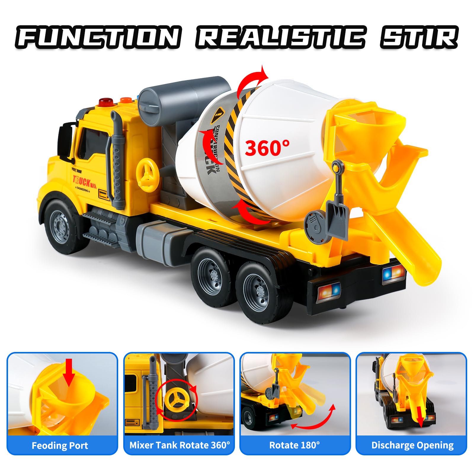 DWIRCTOYS sand-play mixer in action on a mini construction site.