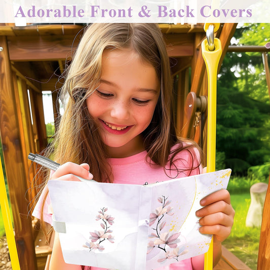 DWIYITTN Floral Journal with included pen supports smooth on-the-go notes.