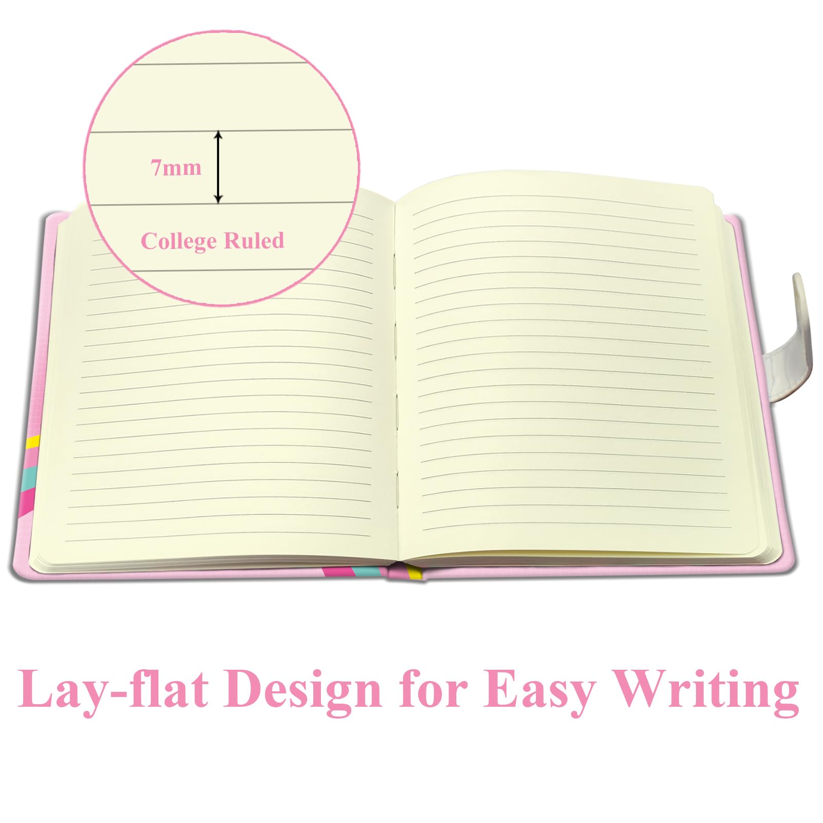 DWIYITTN Unicorn Journal magnetic closure keeps pages secure on the go