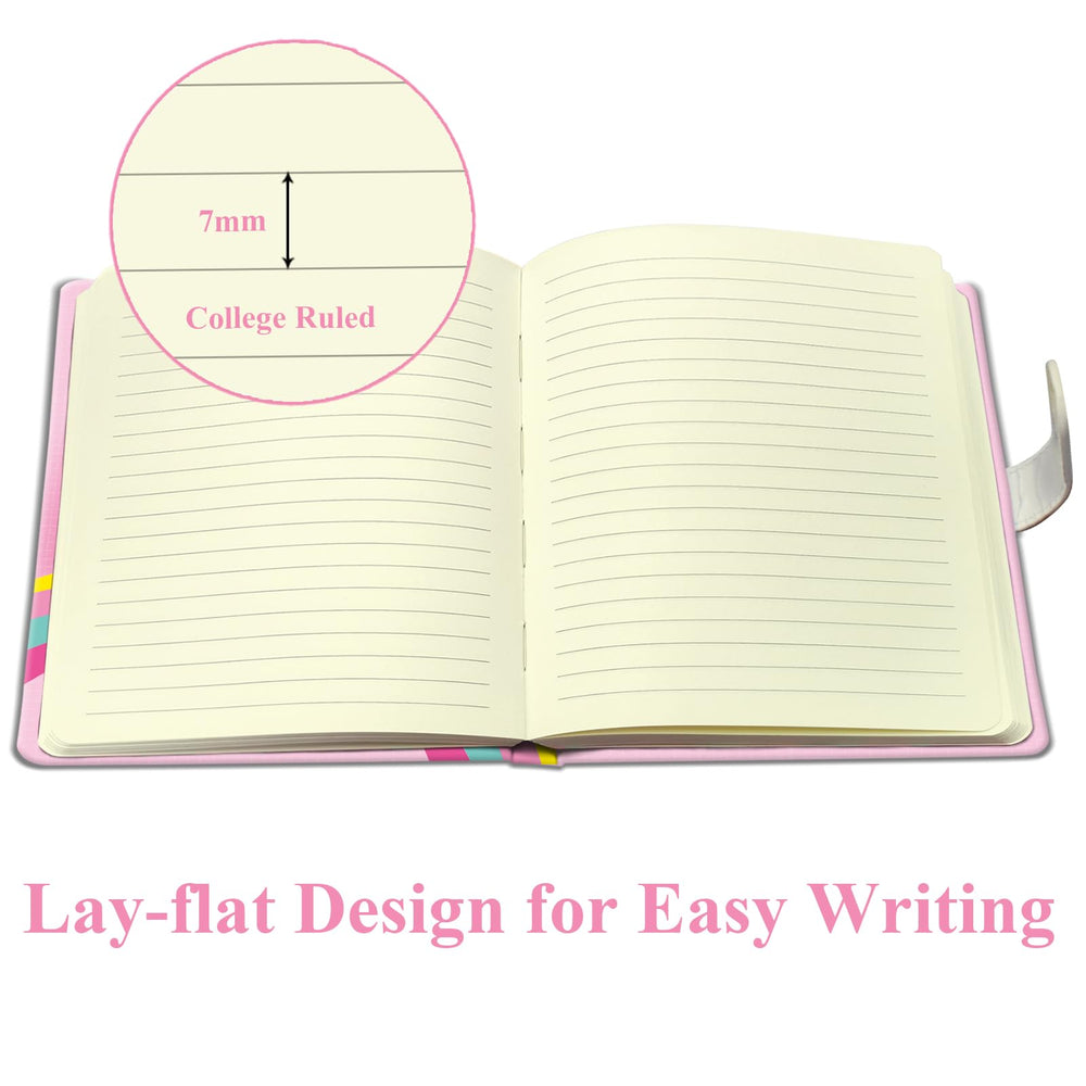 DWIYITTN Unicorn Journal magnetic closure keeps pages secure on the go