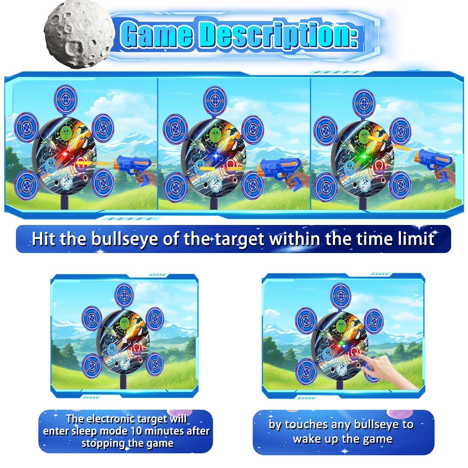 DX DA XIN space-themed standing target with five practice targets