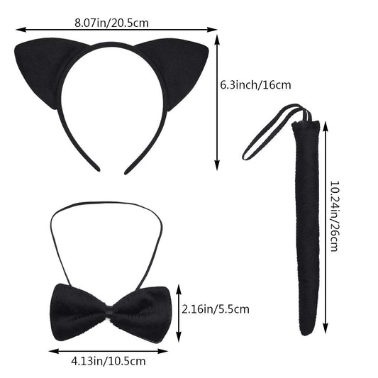 Dxhycc black cat bowtie adds adorable flair to kids' outfits.