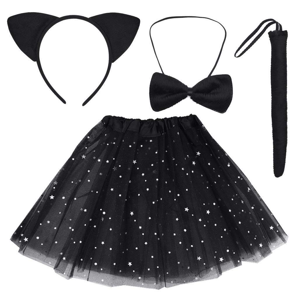 Dxhycc black cat ears headband for playful costumes and party fun.
