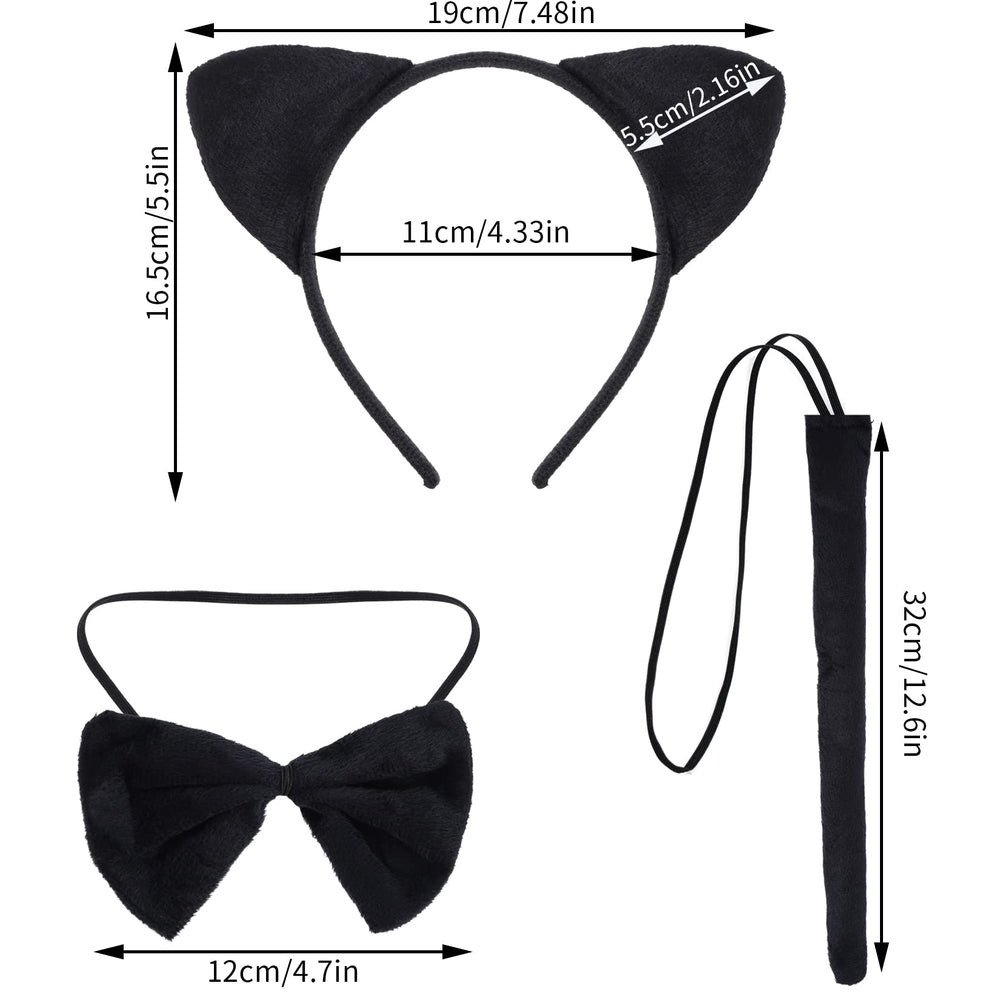 Dxhycc cat bow tie for kids—adjustable costume detail