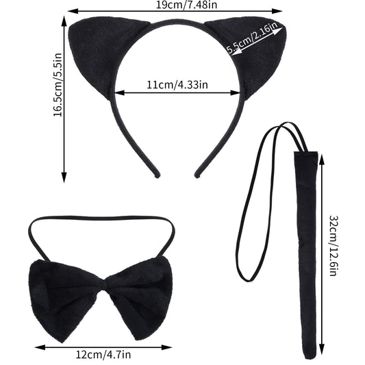 Dxhycc cat bow tie for kids—adjustable costume detail