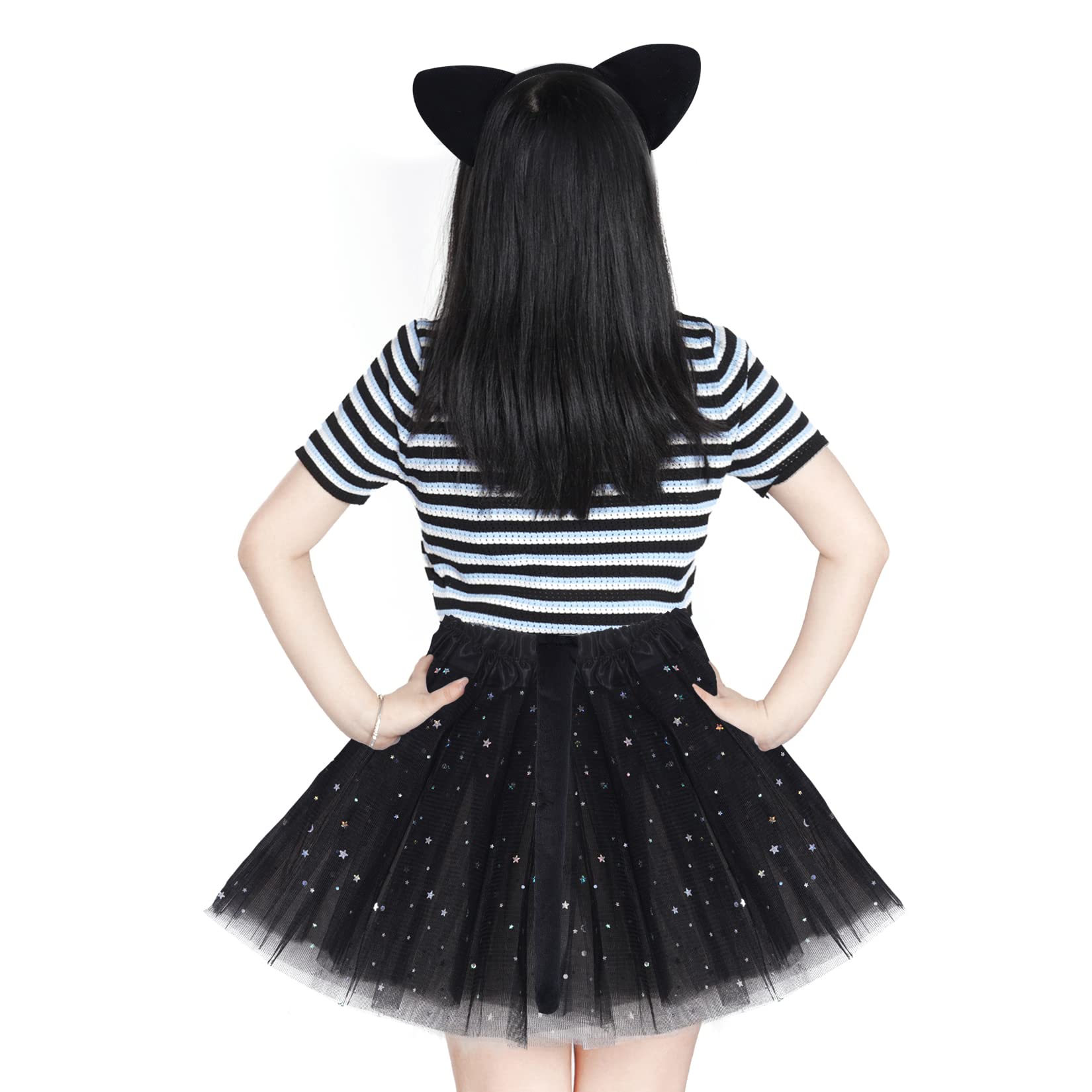 Dxhycc cat costume set—complete five-piece kit for dress-up
