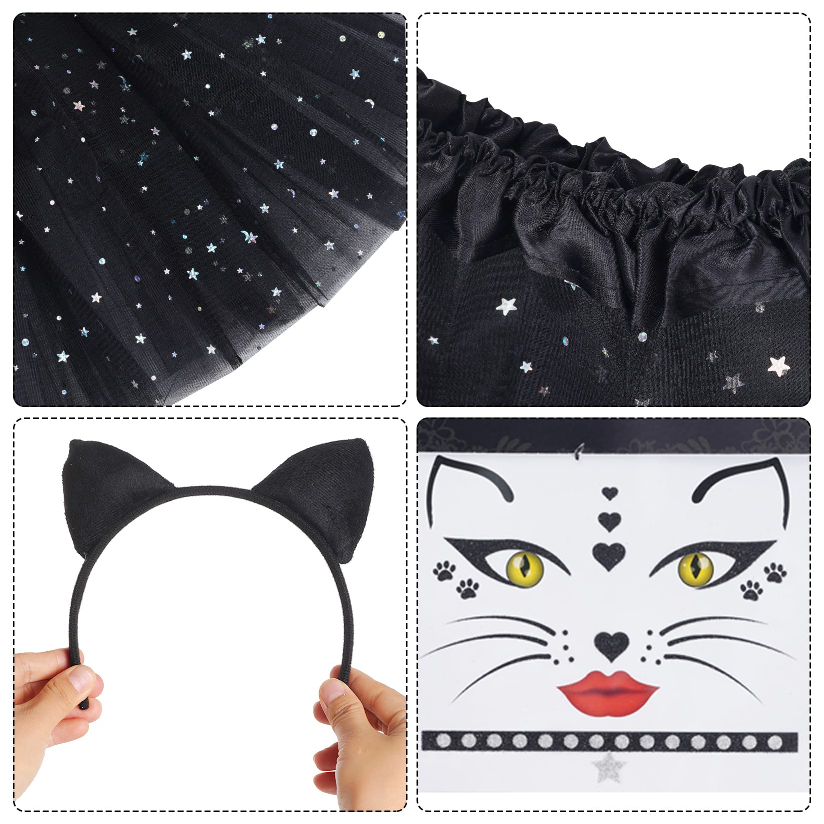 Dxhycc cat face sticker—quick face transformation for costumes
