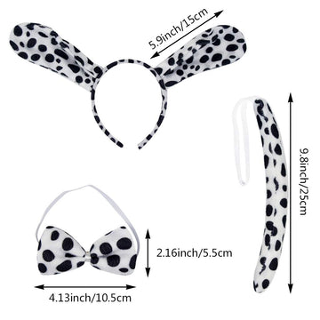 Dxhycc Dalmatian bowtie completes adorable pet-inspired cosplay outfits.