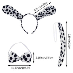Dxhycc Dalmatian bowtie completes adorable pet-inspired cosplay outfits.