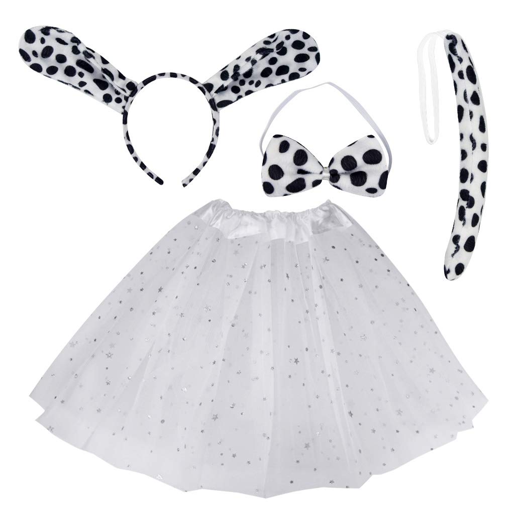 Dxhycc Dalmatian ears headband adds playful charm for kids' party costumes.