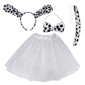 Dxhycc Dalmatian ears headband adds playful charm for kids' party costumes.