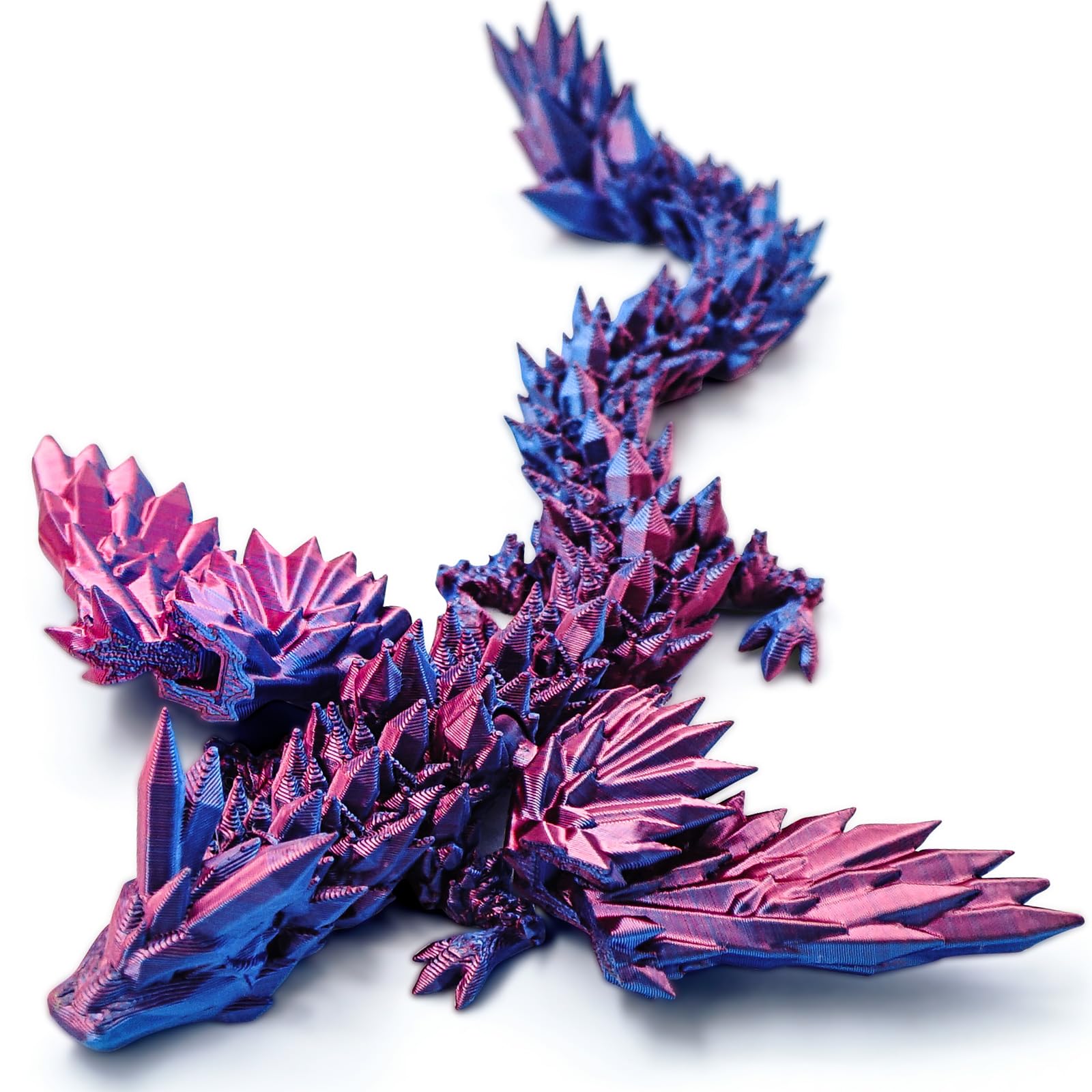 Dxldfks 3D dragon with wings displaying a 9 inch decorative piece for desk use
