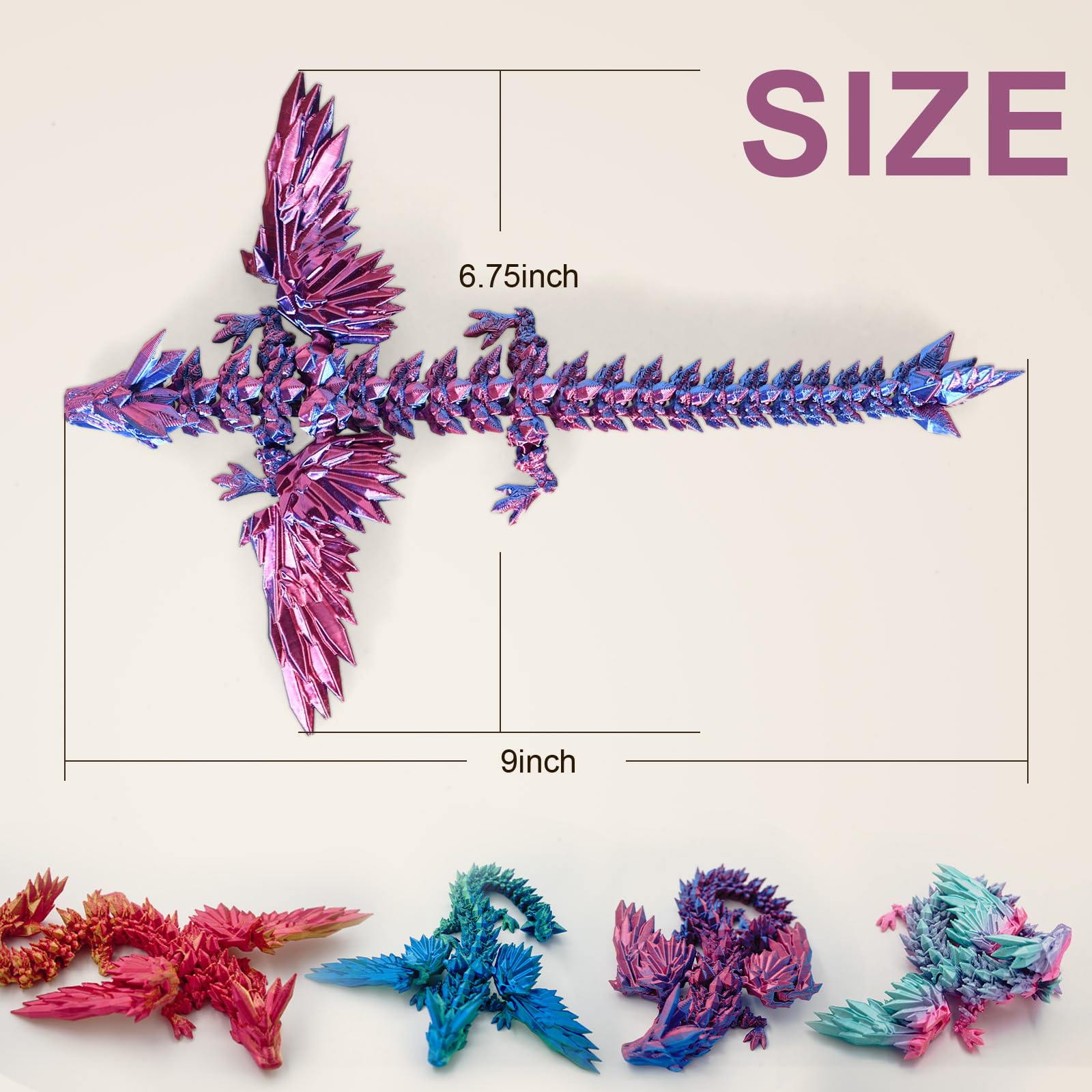 Dxldfks gradient dragon body highlights two-tone finish for versatile room decor.