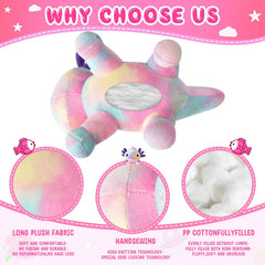 DYBFONO Axolotl plush as a playtime companion for imaginative games.